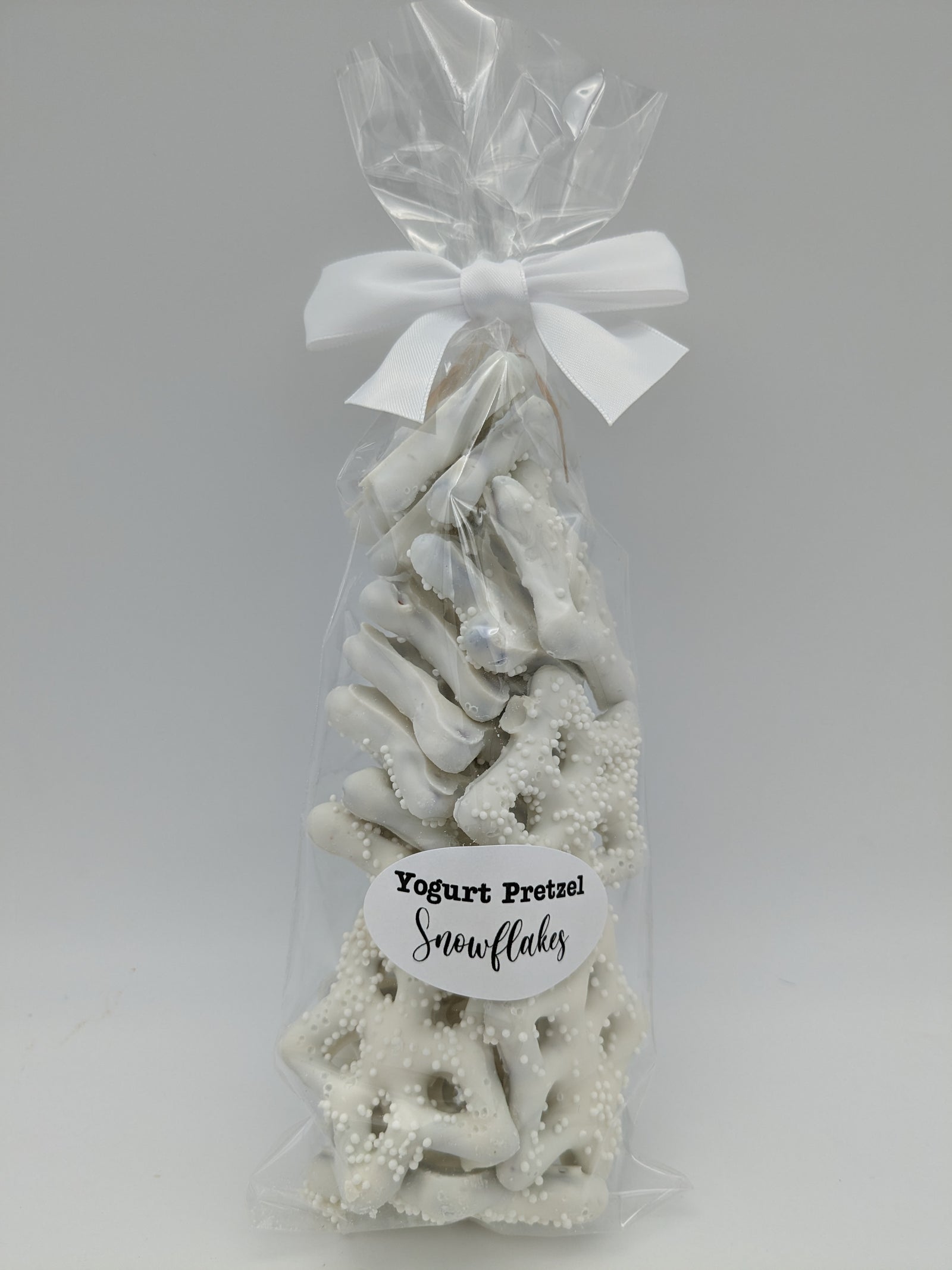 Yogurt Pretzel Snowflakes