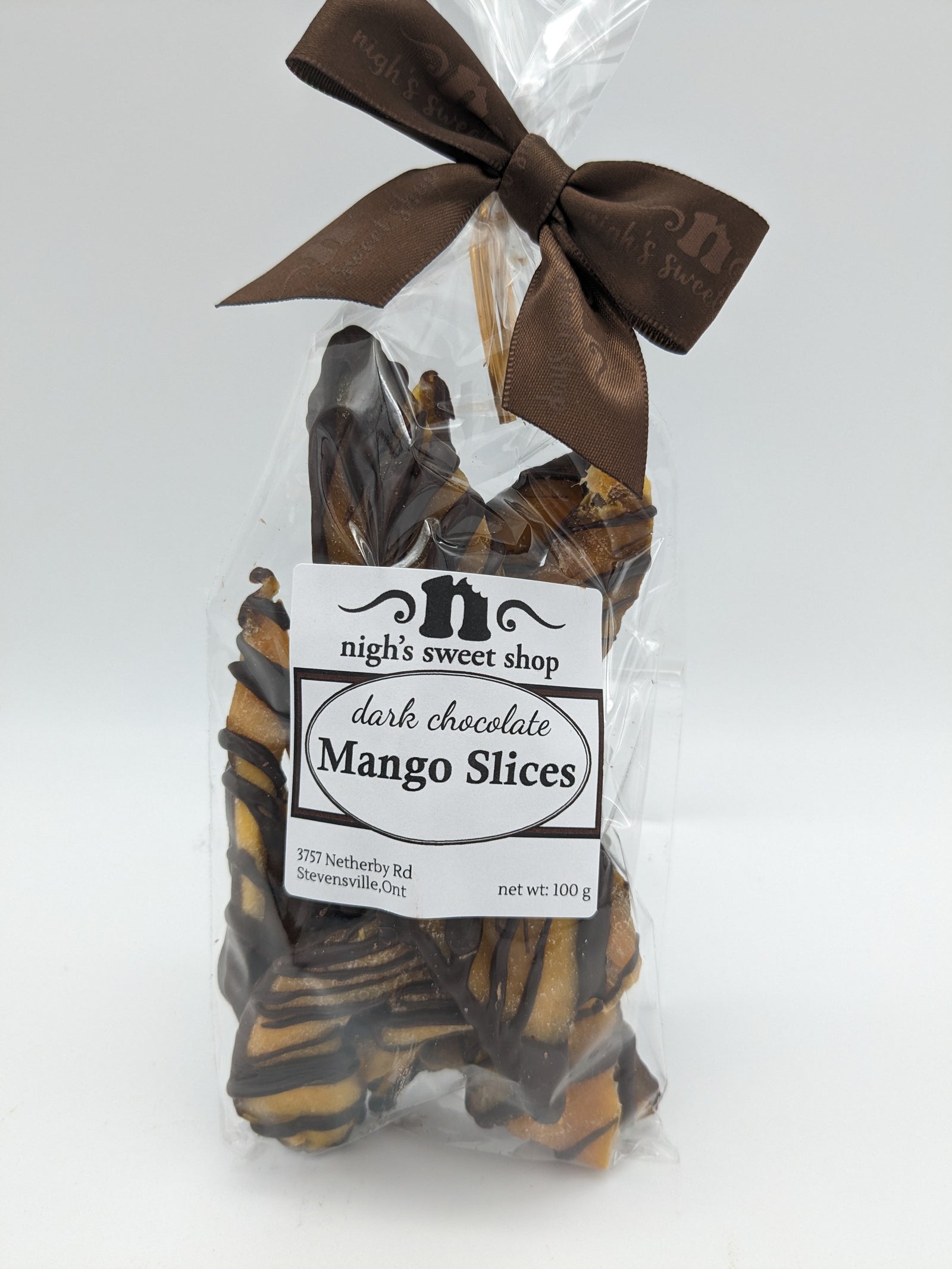 Mango Slices, Chocolate Dipped