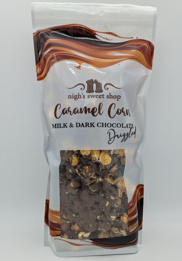 Lg. Chocolate Drizzled Caramel Corn - Nigh's Sweet Shop