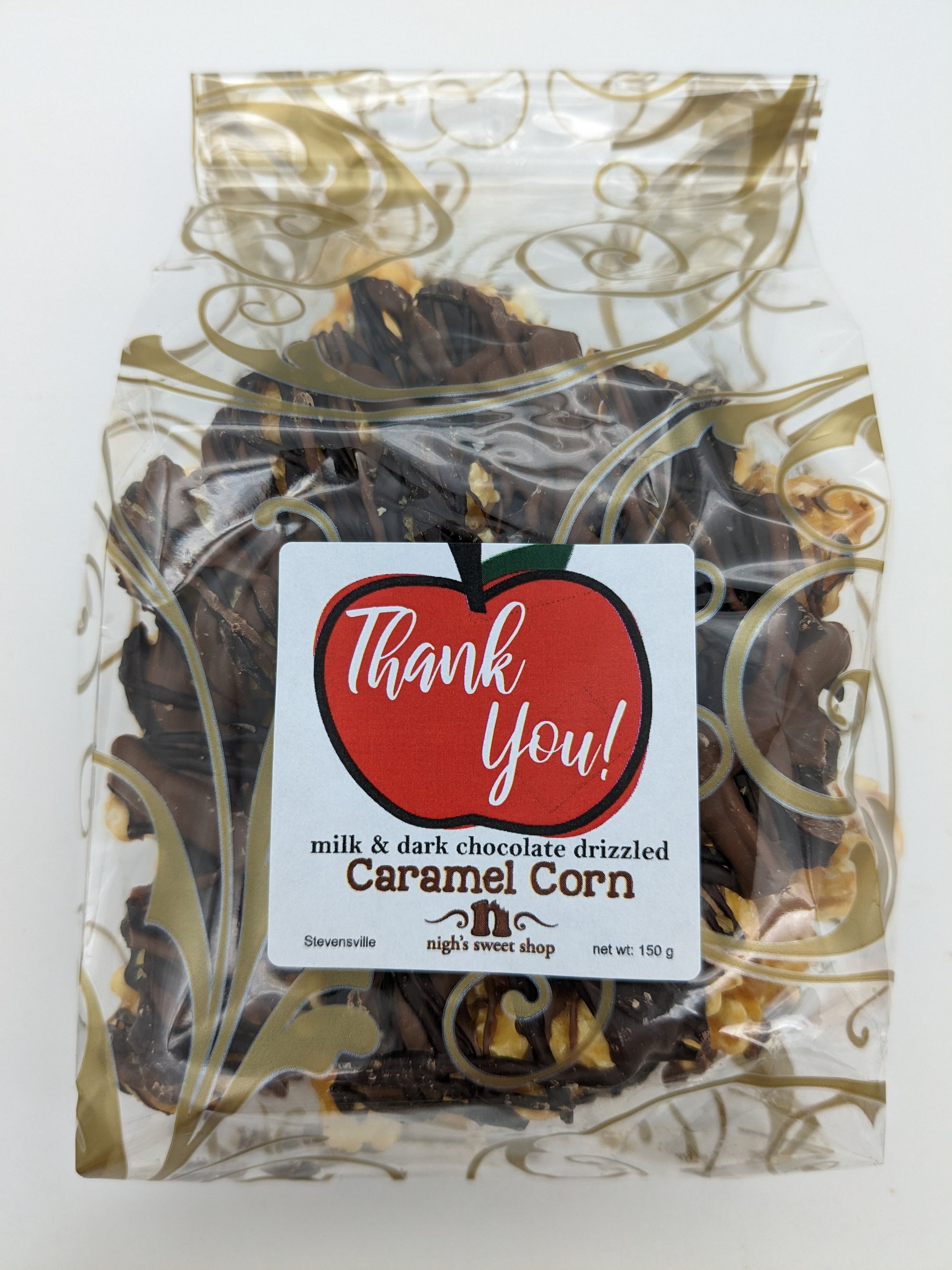 Sm. Chocolate Drizzled Caramel Corn with Teacher Tag