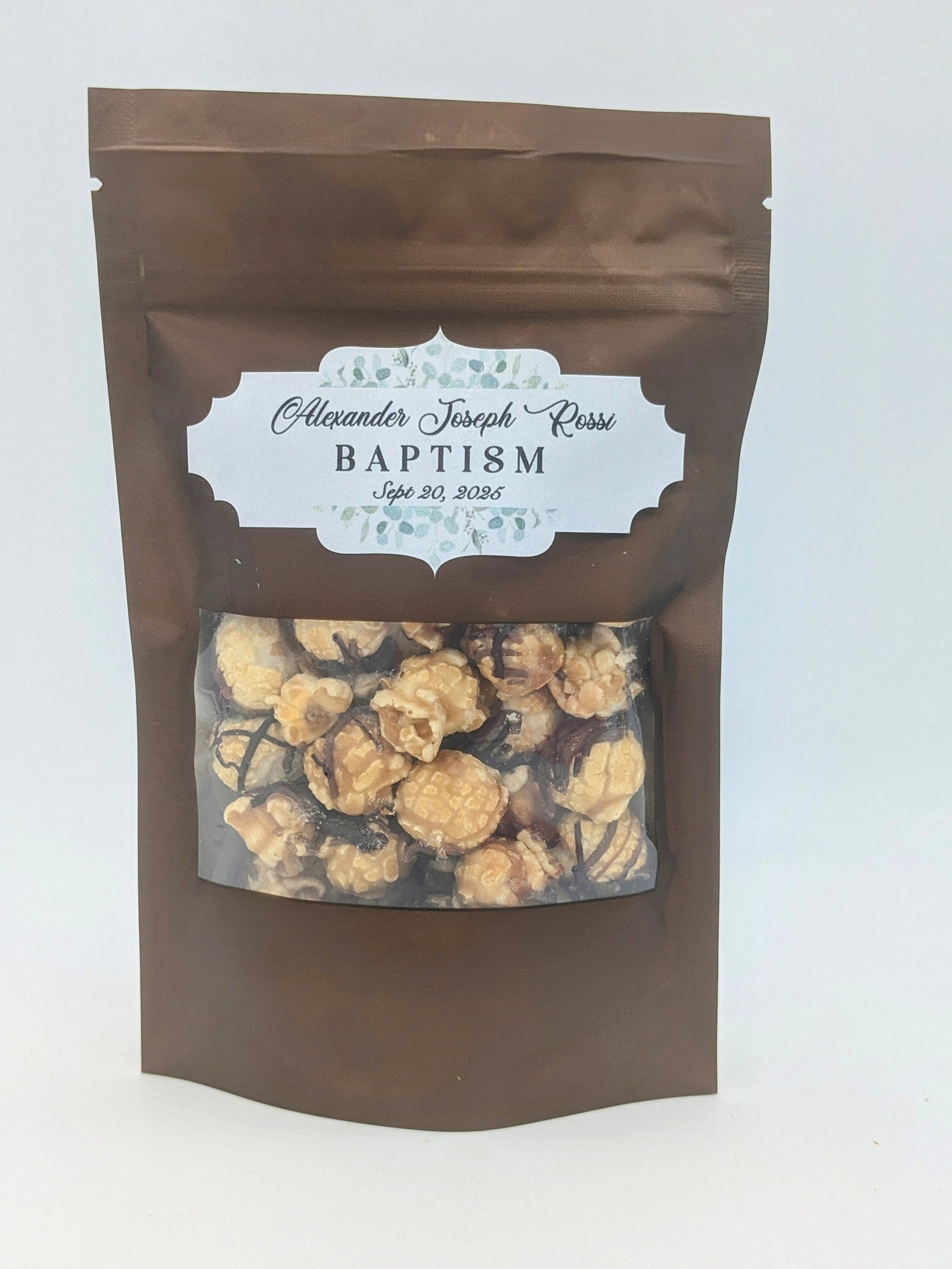 Snack Size Caramel Corn Favours $4.99
