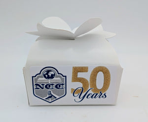 Custom NCC logo bow box