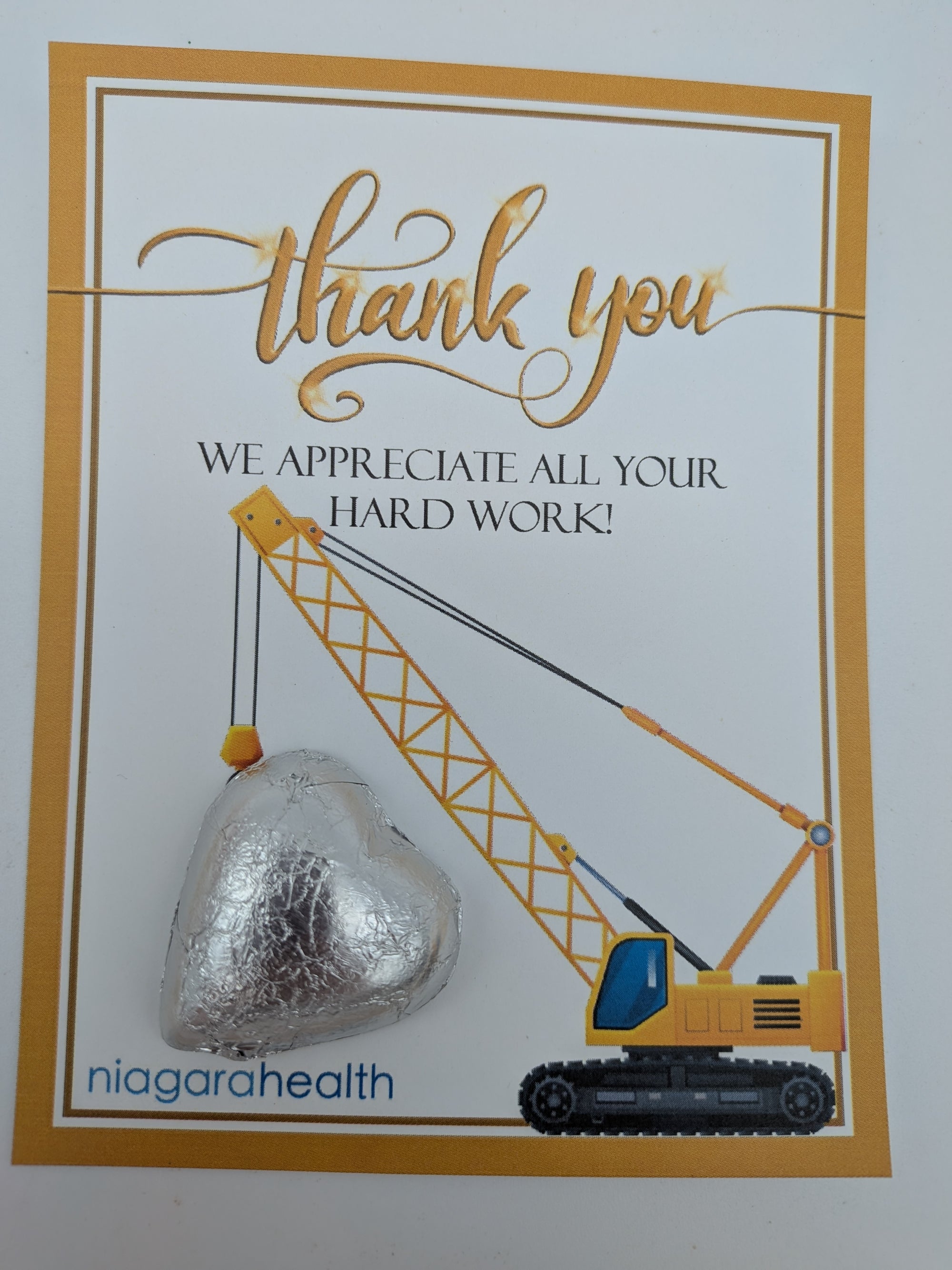 Custom Foil Heart Card $1.99