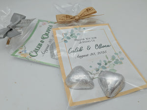 FAVOURS: Foil Hearts Card $3.49