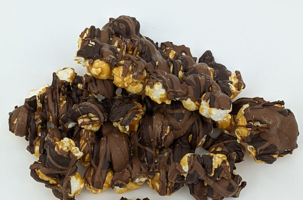 Lg. Chocolate Drizzled Caramel Corn - Nigh's Sweet Shop