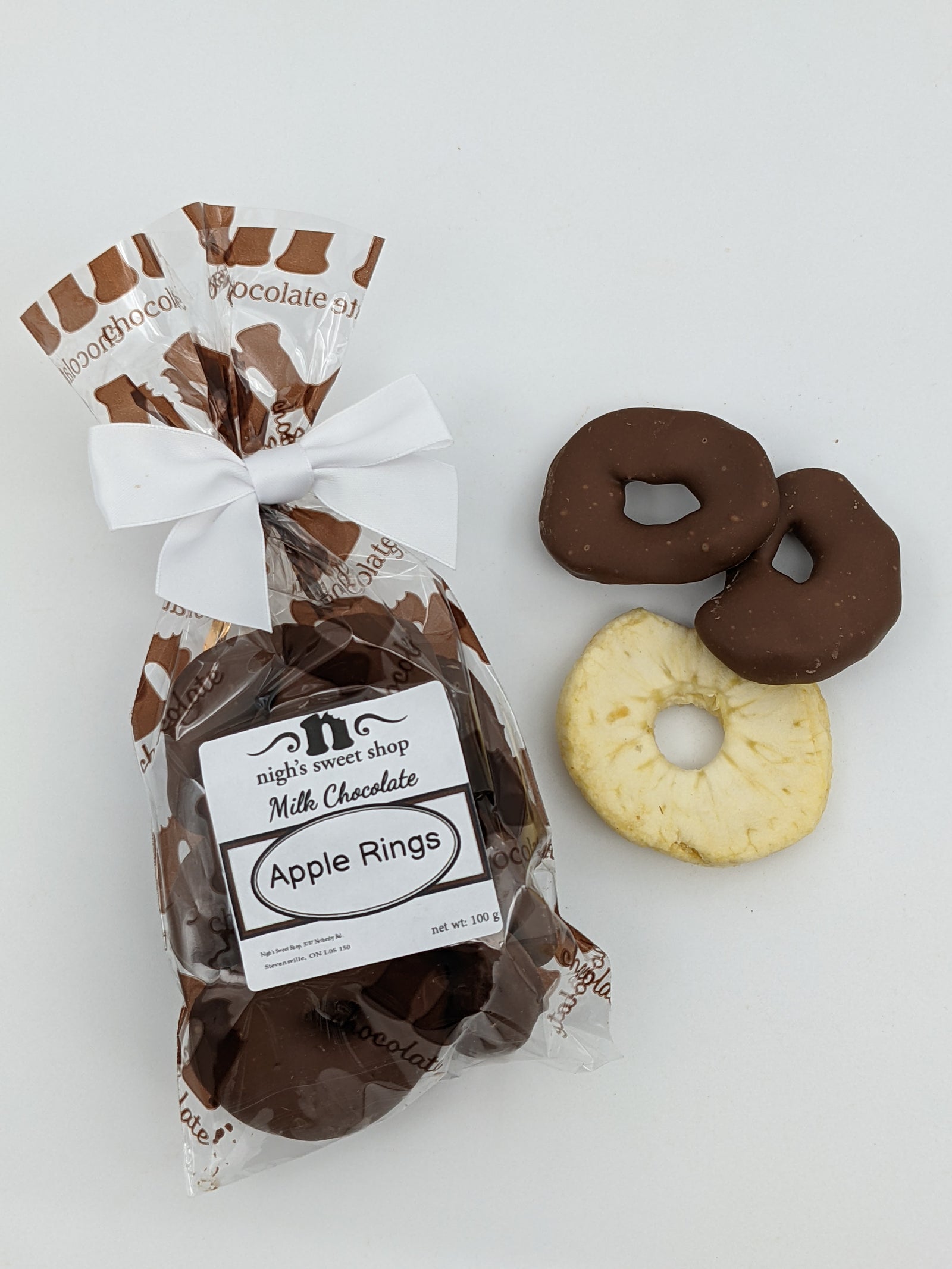 Apple rings, Chocolate Covered